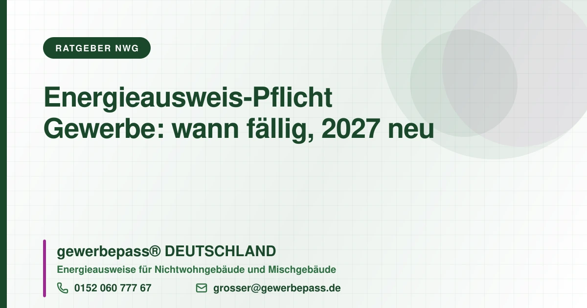 Energieausweis-Pflicht 2026, gewerbepass DEUTSCHLAND, Tel. 0152 060 777 67